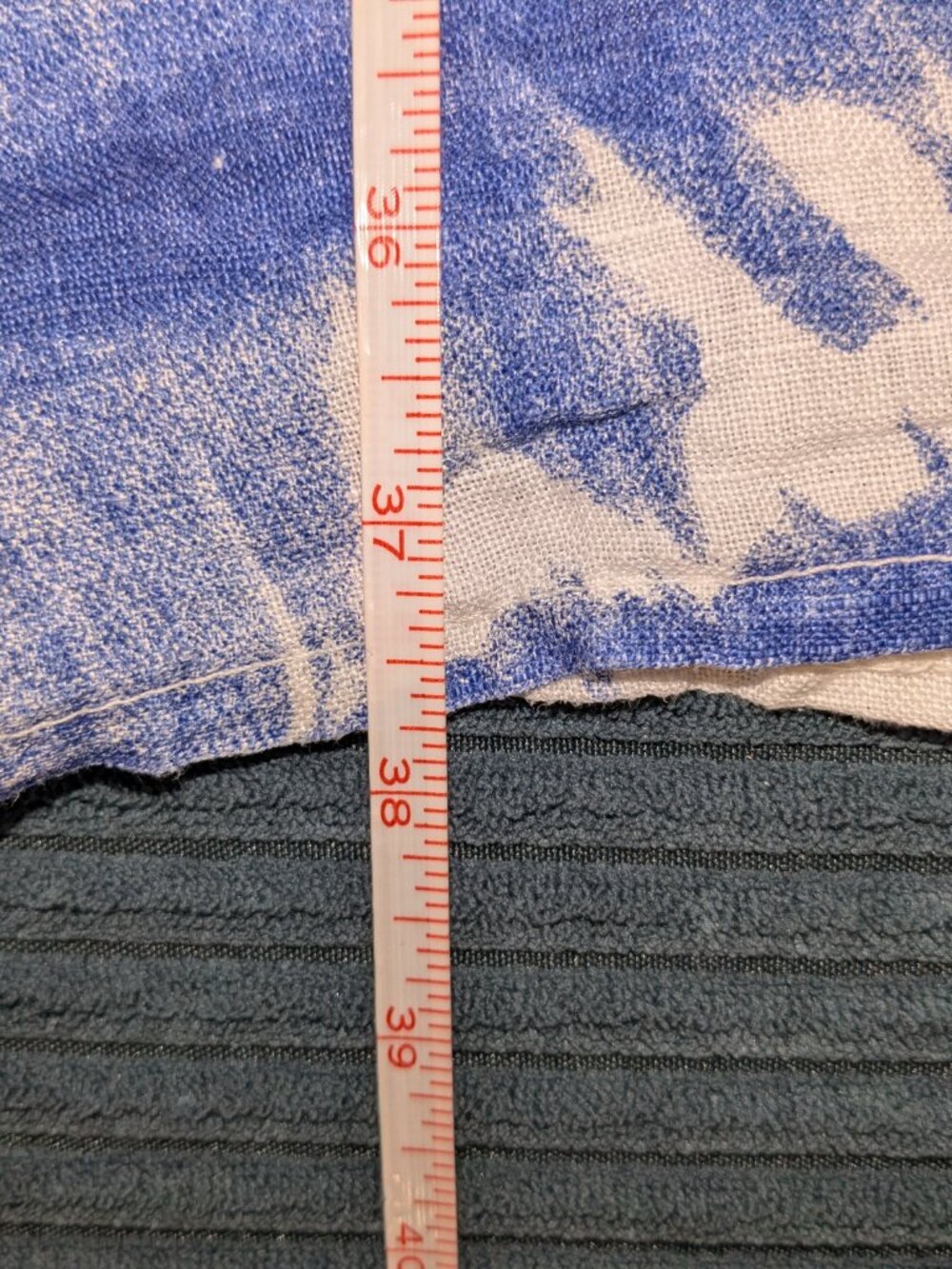 Vasna Linen Shift Dress Size Large L Indigo Blue White Tie Dye Sleeveless Beach - Picture 9 of 9